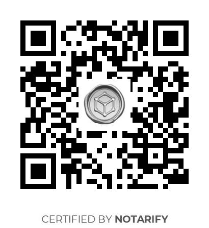Certificato notarizzazione su blockchain